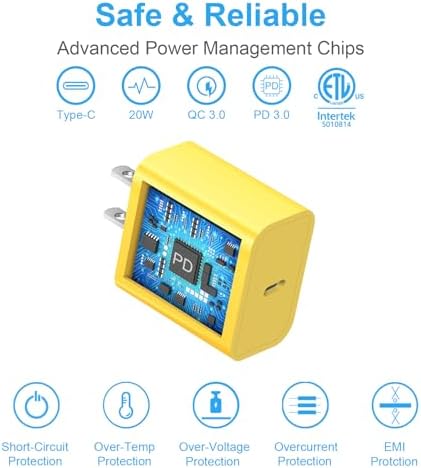 10 Ft i Phone Fast Charger 2-Pack – 20 W Super Fast Charging Cables for i Phone 14/13/12/11 Pro Max, Plus, Mini, and i Pad – Enhanced Durability, Flexibility, and Rapid Power Delivery for Ultimate Convenience