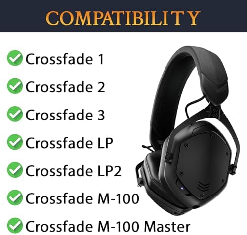 Upgrade Your Listening Experience with SOULWIT Premium Replacement Ear Pads for V-Moda Crossfade Series – Ultra-Comfort Mesh Cushions for M-100, M-100 Master, and Wireless Models – Enhanced Sound Quality and Breathability in Grey – Perfect for Long Sessions and Ultimate Comfort