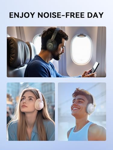 1 MORE Sono Flow SE HQ31 Wireless Bluetooth Headphones – Premium Over-Ear Design with Advanced Noise Cancellation, 90 Hours of Uninterrupted Playtime, and Hi-Res Audio Clarity for Gaming, Travel, and Work – Ergonomic Comfort in Sleek Black Finish with Superior LDAC Support