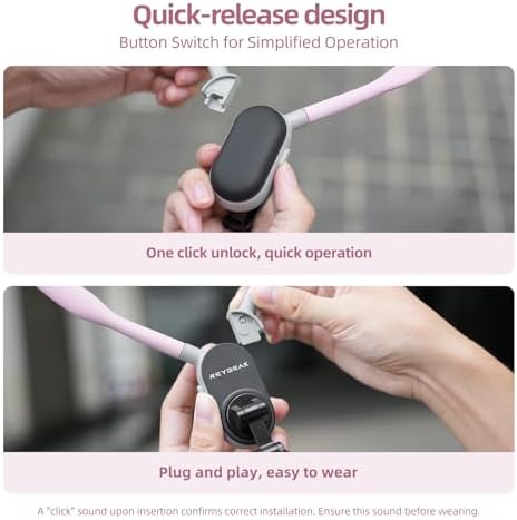 REYGEAK Magnetic Neck Phone Mount – Ultimate Hands-Free Vlogging Solution for i Phone 16/15/14/13/12 & Android Devices | Lightweight Adjustable Chest Stand for Effortless Video Capture | Enhanced Stability with Advanced Magnetic Technology | Perfect for Outdoor Adventures and Creative Content Creation