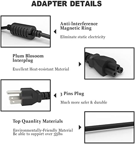 Universal 65 W USB-C Type-C Laptop Charger for Dell Latitude & XPS Models – Fast Charging Power Adapter Compatible with Latitude 7275, 7370, 5420, XPS 13 9250 & More – Versatile 5 V to 20 V Output for Optimal Device Performance – Durable Power Cord Included with 1-Year Warranty and 30-Day Replacement Guarantee – Ideal for Home and Office Use