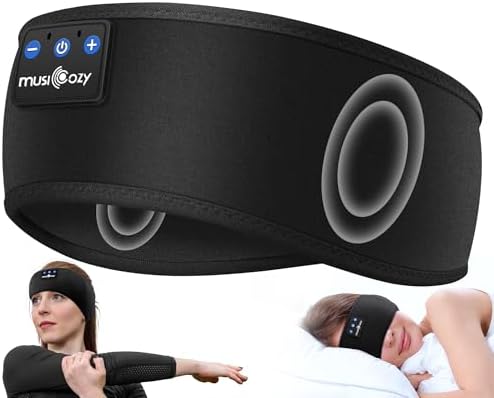 MUSICOZY Bluetooth 5.4 Sleep Headband Headphones – Ultimate Wireless Comfort for Sleep, Workouts, and Travel – The Perfect Gift for Active Lifestyles with Rapid Pairing and Sweatproof Design