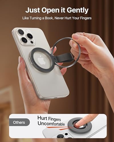 Elevate Your Mobile Usage with the Andobil 2025 Magnetic Phone Grip Holder – Unmatched Stability for i Phone 16 Pro Max Plus, 15/14/13/12 & Android Devices, Stylish Purple Finish – Ergonomic Ring Stand & Kickstand for Effortless Hands-Free Functionality and Seamless Mag Safe Compatibility