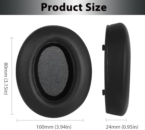 Upgrade Your Sony WH-XB910 N Headphones with Premium Memory Foam Earpads – Noise-Canceling Cushions Featuring Secure Buckle Design for Ultimate Comfort and Sound Isolation in Black – Perfect Replacement for Wired & Wireless Audio Enjoyment