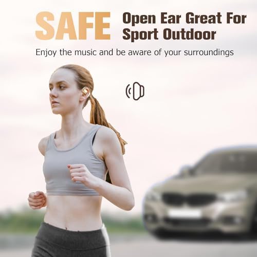 Transform Your Active Lifestyle with Wireless Open Ear Bone Conduction Headphones – Sweat-Resistant Sports Earbuds for Optimal Sound Awareness, Ergonomic Fit, and Seamless Bluetooth Connectivity for Running and Cycling Enthusiasts