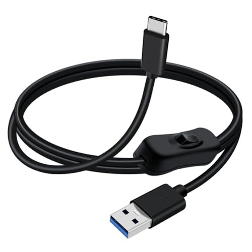 Premium USB C to USB Cable with On/Off Switch – High-Speed 5 Gbps Data Transfer & Power Supply for Laptops, PCs, Phones, and Cars (1.5 m / 4.9 FT) – Versatile Connectivity Solution for Enhanced Efficiency and Convenience