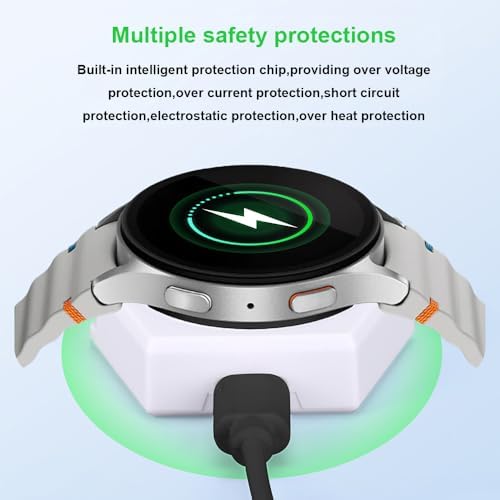 Ultra-Portable Keychain Charger for Samsung Galaxy Watch – Fast and Durable Charging Solution for Galaxy Watch Series 3 to Ultra – Essential Travel Companion for Active Smartwatch Users – Effortless Charging Anytime, Anywhere