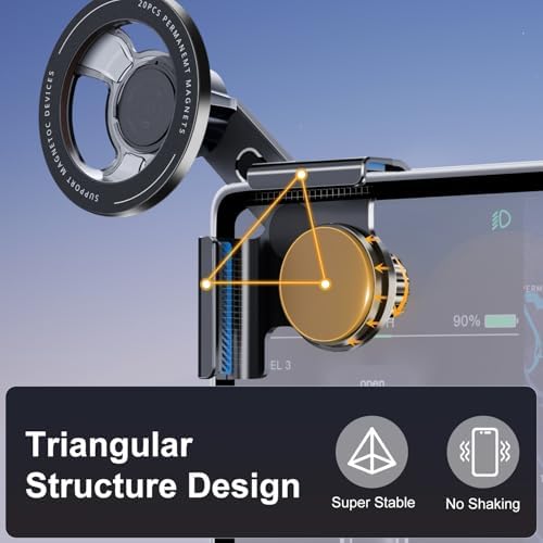 2025 Enhanced Tesla Phone Mount for Model 3/Y – Ultimate Mag Safe Magnetic Holder with 360° Rotation, Unmatched Stability for All Smartphones, Streamlined Design for Seamless Integration, Effortless Installation Without Tools, Elevate Your Driving Convenience and Style