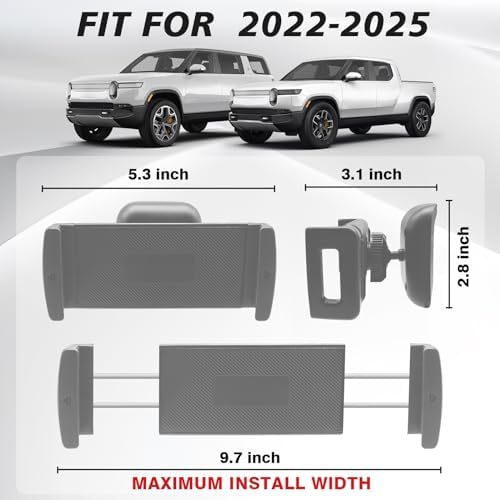 Transform Your Rivian R1 Travel Experience with the Ultimate Adjustable Seat Back Phone Holder – Mag Safe Compatible, 360° Rotating Tablet Mount for 2022-2025 Rivian R1 T & R1 S – Effortless Installation and Universal Fit for All Smartphones, Ideal for Hands-Free Navigation and Entertainment on the Go