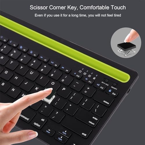 Elevate Your Typing Experience with the CHUYI Wireless Bluetooth Keyboard – Slim, Portable, and Multi-Device Compatible for i Pad, Tablet, and PC – Rechargeable with Quiet Keys and Integrated Stand Slot for Effortless Productivity