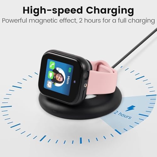 Portable Foldable Magnetic Charger for Sync UP Kids Watch 2 – Rapid Charging Stand with 3.3 Feet Cord – Sleek Black Design Perfect for Travel – Essential Accessory for Active Families – Effortless Power Solution for Smartwatch Users – Exclusively Compatible with Sync UP Kids Watch 2, Not Suitable for Sync UP Watch 1 – Lightweight & Durable for Everyday Use – Keeps Your Child’s Smartwatch Charged and Ready for Action