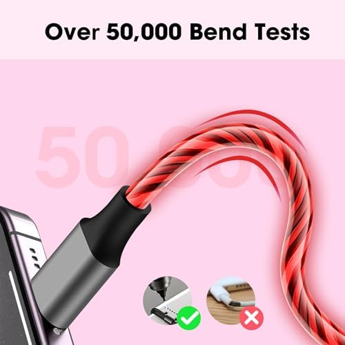 Illuminate Your Charging Routine with the 3.3 ft Light-Up i Phone Charger Cable – MFi Certified LED Charging Cord for i Phone 14/13/12/11/XR/XS/X/8, i Pad, Air Pods, and More – Fast Charging with Vibrant Blue Glow for Enhanced Visibility and Performance
