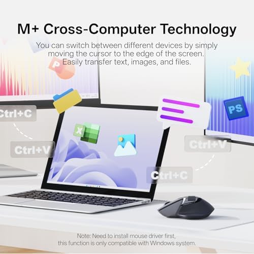 Revolutionize Your Workflow with Rapoo MT760 Multi-Device Wireless Mouse – Effortlessly Connect Up to 4 Devices with Bluetooth 5.0 & 2.4 G, 11 Customizable Buttons, 4 K DPI Precision, and 90 Days of Uninterrupted Battery Life – Perfect for Professionals and Tech Enthusiasts in Sleek Matte Black