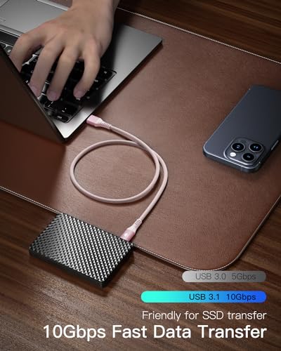 Experience Unmatched Connectivity with CONMDEX 10 Gbps USB C Cable [6 ft, 2-Pack] – Fast Charging & High-Speed Data Transfer for i Phone 16 Plus, 16 Pro Max, Samsung Galaxy S25 – Ultimate Android Auto & Device Compatibility in Sleek Black Design for Seamless Performance and Durability