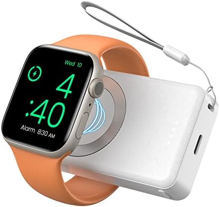 LVFAN 4000 m Ah Magnetic Wireless Power Bank for Apple Watch – Sleek Portable Charger Compatible with Series 1-10, SE, Ultra – Fast Charging Smartwatch Battery Pack for On-the-Go Convenience in Black