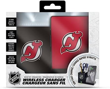 SOAR NHL Wireless Charging Station and Desk Organizer – Premium Qi Fast Charger with Team Logo for Sports Fans, Sleek Accessory Holder for a Tidy Workspace, Perfect for Phones and Essentials