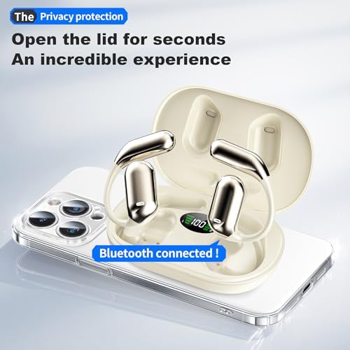Revolutionary AI Translation Earbuds: Advanced Bluetooth 5.4 Headphones with Instant 144-Language Communication, Superior Noise Cancellation, and Exceptional Comfort – Perfect for Travelers, Business Professionals, and Active Lifestyles (Beige) – Experience Crystal-Clear Sound and Effortless Connectivity for Global Conversations