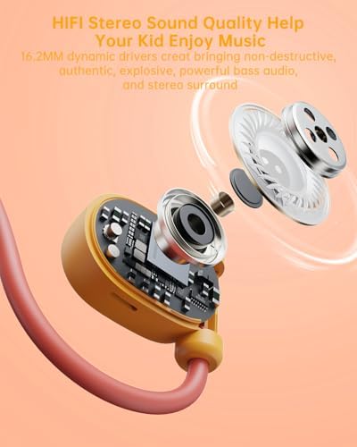 Kid-Friendly Open Ear Headphones – Vibrant Purple Lightweight Design for School and Outdoor Fun – Safe Air Conduction Technology with 3.5 mm Jack – Ultimate Comfort and Hearing Protection for Young Explorers