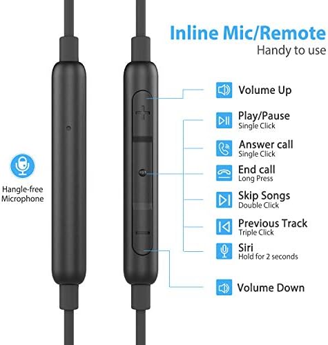 High-Performance Lightning Earbuds with Magnetic Design – MFi Certified Sports Headphones for i Phone 14/13/12/11/Pro Max/Xr/Xs Max/X – Noise-Isolating In-Ear Earphones with Built-in Microphone for Ultimate Workout Experience – Secure Fit and Premium Sound Quality