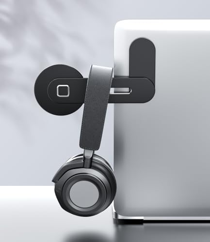 CloudValley Adjustable Laptop Stand, Magnetic Phone Holder, Aluminum Slim Computer Monitor Side Mount Clip for iPhone MagSafe Series & All Phones, Portable Foldable Computer Expansion, Matte Black – Enhanced Compatibility and Speed