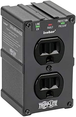 Tripp Lite Isobar ISOBLOK2-0 Industrial Heavy Duty Outlet Extender – Rugged Surge Protector Power Strip with 2 Grounded Outlets, Direct Plug-in Metal Design for Workshop & Garage Use – EMI/RFI Noise Filtering for Enhanced Equipment Safety and Efficiency Tripp Lite Isobar ISOBLOK2-0 Industrial Heavy Duty Outlet Extender – Rugged Surge Protector Power Strip with 2 Grounded Outlets, Direct Plug-in Metal Design for Workshop & Garage Use – EMI/RFI Noise Filtering for Enhanced Equipment Safety and Efficiency