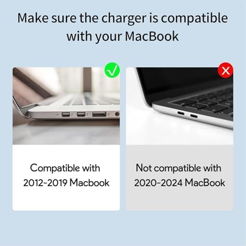 Elevate Your Charging Efficiency with the High-Performance 60 W/45 W T-Tip Magnetic Power Adapter for Mac Book Air (2012-2015) – Unmatched Compatibility for Models A1425, A1502, A1465, A1466, A1436, A1435 – Ultra-Lightweight & Travel-Friendly Design for Effortless Power On-the-Go
