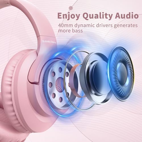 Versatile Over-Ear Wired Headphones with Integrated Microphone – Premium Sound Experience with Foldable Design and 4.9 ft Tangle-Free Nylon Cord – Perfect for Travel, Daily Use, and Multimedia Engagement (Black)