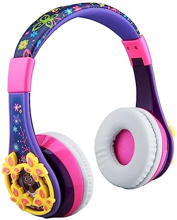 Discover the Enchantment of Disney Encanto Kids Bluetooth Headphones – Safe Volume-Limited Wireless Earphones with Built-in Microphone for Portable Fun and Comfort on the Go! Perfect for Young Dreamers, These Foldable Headphones Offer Hassle-Free Connectivity and Enhanced Listening Safety. Enjoy Quality Sound with Volume Control Tailored for Kids, Ideal for Home, Travel, or Adventures. Versatile AUX Cord Included for Added Compatibility with All Devices. Durable and Easy to Clean, These Stylish Earphones Ensure Your Child’s Favorite Tunes Are Always Within Reach. Let Their Imagination Soar with Every Beat!