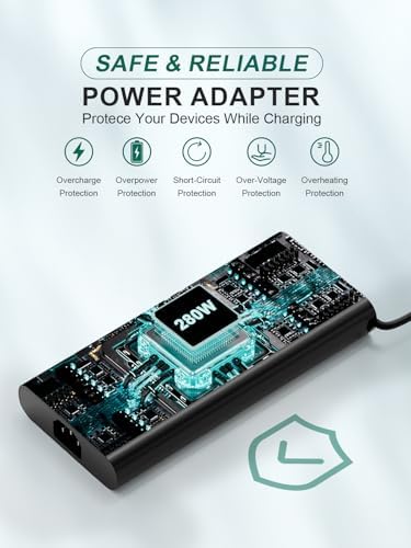 High-Power 100 W USB-C Laptop Charger for Dell Models – Fast Charging AC Adapter with Enhanced Compatibility for Latitude, Inspiron, and Precision Series – Eco-Friendly TPE Cable, Multiple Safety Protections, and Convenient Cable Management – Ideal Travel Companion for Home and Office Use