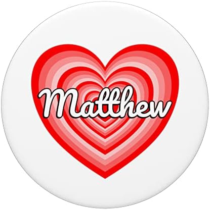 I Love Matthew Heart Matthew Name PopSockets Swappable PopGrip – Enhanced Compatibility and Speed
