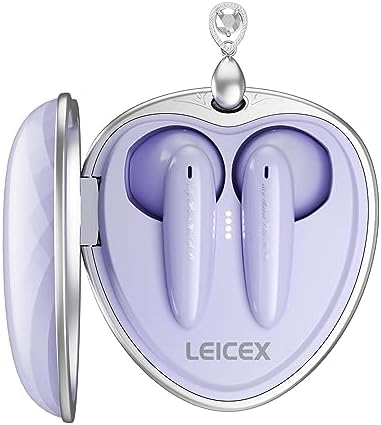Stylish Bluetooth Earphones for Women – Pendant Necklace Design Wireless Headphones with Advanced Noise Cancellation, 30-Hour Playback, and IPX5 Waterproof Feature for i Phone & Android – Perfect Blend of Elegance and Functionality