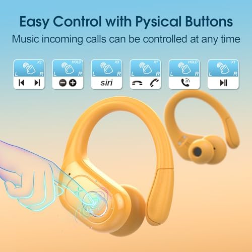 Ultimate Bluetooth 5.4 Wireless Earbuds with 75-Hour Playtime – Ergonomic Deep Bass Sport Headphones with IPX7 Waterproof Rating for Active Lifestyles, Advanced ENC Noise Cancelling Mic for Superior Call Clarity – Ideal for Fitness and Outdoor Activities
