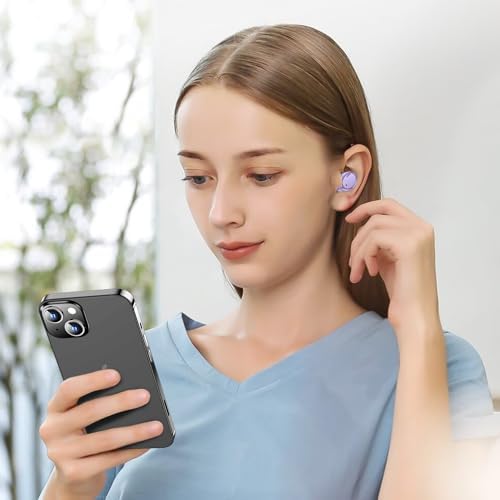 Kurdene Bluetooth 5.3 Wireless Earbuds – Featherweight Sports Earphones Delivering Rich Deep Bass and Crystal-Clear Call Clarity – Chic Light Blue In-Ear Headphones for Ultimate Comfort During Workouts and Daily Activities