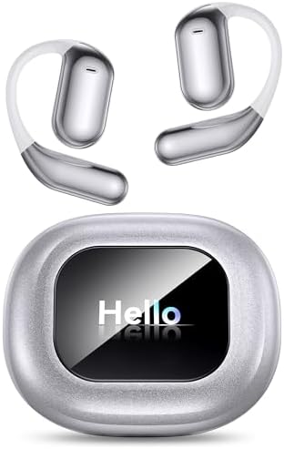 EUQQ Ultra Open-Ear Bluetooth Earbuds – Innovative Bone Conduction Sports Headphones for Unmatched Comfort and Awareness During Fitness, Running, and Workouts – Charcoal – Long Battery Life with Effortless Device Compatibility and Secure Fit