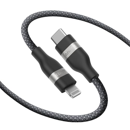 Anker Upcycled-Braided USB C to Lightning Charging Cable – 3 FT Ultra-Fast Charging Cord for i Phone 14/13/12/11 Series – Eco-Friendly, High-Speed Power Delivery with MFi Certification for Seamless Device Compatibility