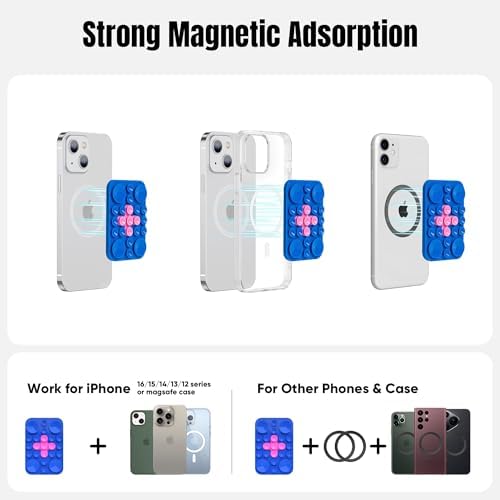 Magnetic Suction Cup Phone Mount for Mag Safe Cases – Ultimate Hands-Free Solution for i Phone 12/13/14/15/16 – Superior Anti-Slip Grip for Showers, Cooking, and Video Conferencing – Sleek Black Design to Enhance Content Creation and Daily Convenience