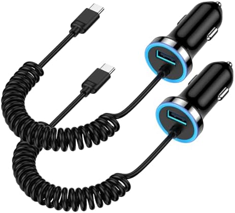 Ultra-Fast Google Pixel Car Charger with 3 FT Built-in USB-C Cable – Dual Port Adapter for Google Pixel 9 Series, Galaxy S25 Ultra & More | Convenient Charging Solution for On-the-Go Power Needs | Compact & Durable Design for Everyday Use