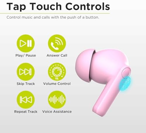 Experience Superior Sound with Pure Gear Pure Boom Wireless Earbuds – Touch Control In-Ear Headphones for i Phone, Android, and More – Ultimate Comfort and Seamless Connectivity for Music Lovers and Professionals