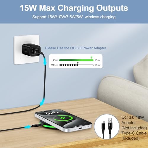 15 W Dual Wireless Charger Pad for Samsung Galaxy S25/S24/S23/S22/S21/i Phone 16 Pro Max – Enhanced Fast Charging Station Compatible with Google Pixel 9 Series – Non-Slip Design & Universal USB-C Port for Optimal Performance – Sleep-Friendly, Efficient Charging Solution for Home, Office, and Travel Experience cutting-edge technology with this 15 W Wireless Charger Pad designed for rapid charging of Samsung Galaxy and i Phone devices, including Pixel 9 variants. The fast charging station delivers multiple output modes (15 W, 10 W, 7.5 W, 5 W) to ensure compatibility across a wide range of smartphones. Featuring a sleek, non-slip silicone base that ensures stability, this charger is perfect for any surface. The intelligent LED indicators provide clear charging status, making it user-friendly even in low-light conditions. Additionally, the included 3 ft USB-C cable offers convenience and flexibility, allowing you to charge while using your device. Ideal for both personal and professional use, this wireless charging pad is a must-have accessory for tech-savvy individuals seeking efficiency and reliability. Elevate your charging experience today!