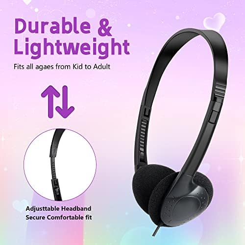 Bulk 30-Pack Student Headphones for Classrooms – Lightweight, Durable Earphones with Enhanced Audio Quality, Perfect for Educational Engagement and Group Learning Activities, Ideal for Kids and Young Learners