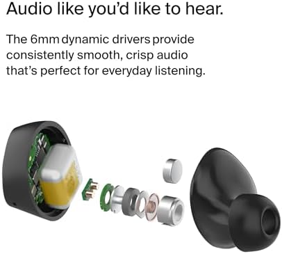 Belkin Sound Form Bolt True Wireless Earbuds – Unmatched 28-Hour Battery Life, IPX4 Water & Sweat Resistance, Effortless Wireless Charging, USB-C Compatibility – Stylish Teal Earbuds for Active Lifestyles and Superior Audio Quality