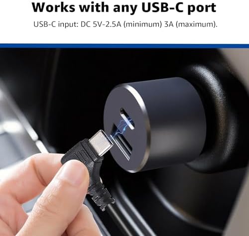USB-C to DC Charger Cable for Furrion FOS07 TADS Monitor – Ultimate Power Solution for 7-Inch Displays & Hitch Backup Cameras FOS48 TA-BL & FOS48 TAPK-BL – Lightweight & Durable Design for Hassle-Free Travel Connectivity