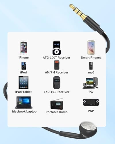 Ultra-Lightweight Single-Side Earphone with Built-In Mic and Inline Control – 3.5 mm Earbud for Exceptional Sound Clarity and Multi-Device Compatibility (Sleek White) – Perfect for Hands-Free Calls and On-the-Go Audio Enjoyment