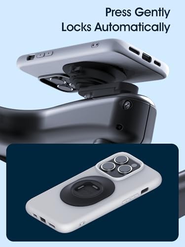 sincetop Quad Series Phone Holder for Bikes & Motorcycles – Premium Aluminum Handlebar Mount with Quick Lock Mechanism – Universal Fit for Mountain, Road, E-Bikes & Scooters – Securely Accommodates All Phone Sizes for Seamless Navigation and Hands-Free Experience