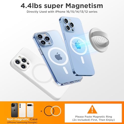 Upgraded Magnetic Phone Grip for i Phone: Premium Silicone Loop Holder with Mag Safe Compatibility – Ergonomic 360-Degree Stand, Non-Slip Design in Sleek Black for Enhanced Comfort and Secure Handling on i Phone 16/15/14/13/12 Pro Max/Plus