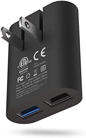 i Home 2-Port USB Wall Charger – Compact Dual Port AC Adapter for Rapid Device Charging – Flat Design for Travel & Home Use – Enhanced Compatibility with Smartphones & Tablets – Safe, High-Speed Charging Solution