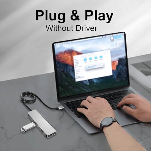 Unlock Ultimate Connectivity with the VCOM 10 Gbps USB C Hub: 5-Port Multiport Adapter Featuring 100 W Power Delivery for Lightning-Fast Charging and Data Transfer – Perfectly Designed for Mac Book Pro, Surface Pro, Dell, and HP Users – Ideal Portable Solution for Busy Professionals on the Move