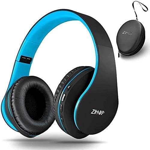 ZIHNIC Bluetooth Over-Ear Headphones – Premium Foldable, Noise-Cancelling Wireless & Wired Headset with Micro SD/TF Card Support and FM Radio – Lightweight Comfort & Superior Sound Quality for Uninterrupted Listening on Mobile Devices and PCs (Black)