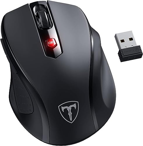 Elevate Your Workflow with the D-09 Wireless Mouse – Ergonomic USB Cordless Design, 5-Level 2400 DPI Precision, 16-Month Battery Life, Perfect for PC, Mac, and Chromebook Users – Convenient 2-Pack for Enhanced Productivity and Ultimate Comfort