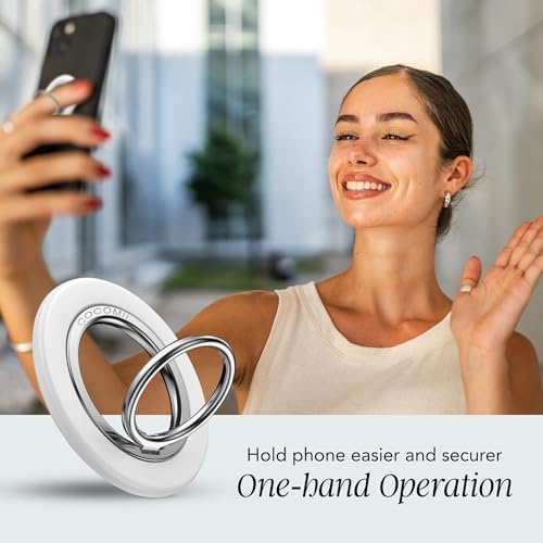 Cocomii Eco-Friendly 360° Magnetic Phone Ring Holder – Ultimate Grip and Kickstand for Mag Safe i Phones, Compatible with 16 Pro Max, 15, 14, 13, 12, Plus, Mini – Stylish Black Design for Enhanced Versatility and Secure Use